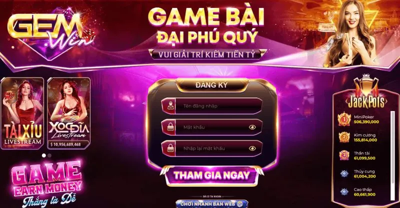 Nổ hũ Gemwin - Tỷ lệ thắng lên đến 90%, quá hấp dẫn